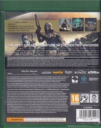 Destiny TK - Xbox One Spil (B-Grade) (Genbrug)